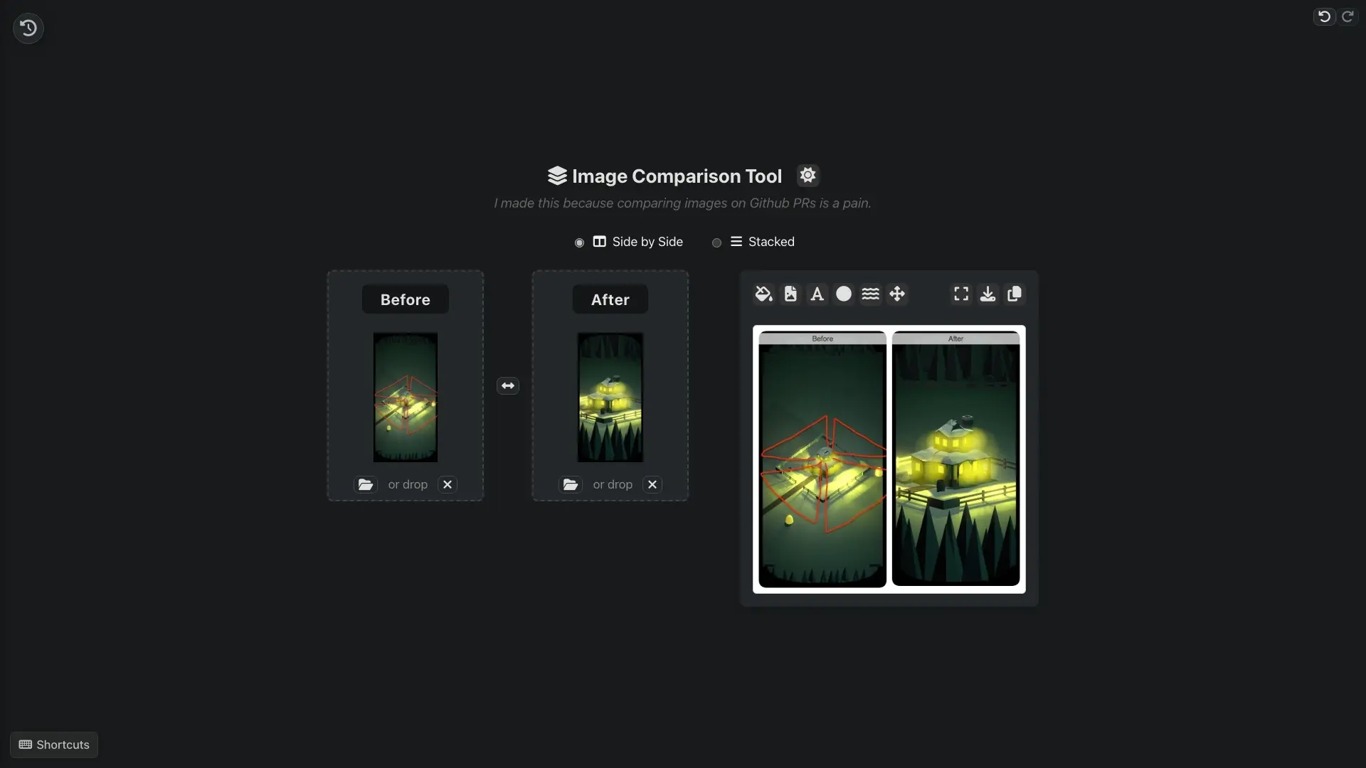 Image upload with drag and drop