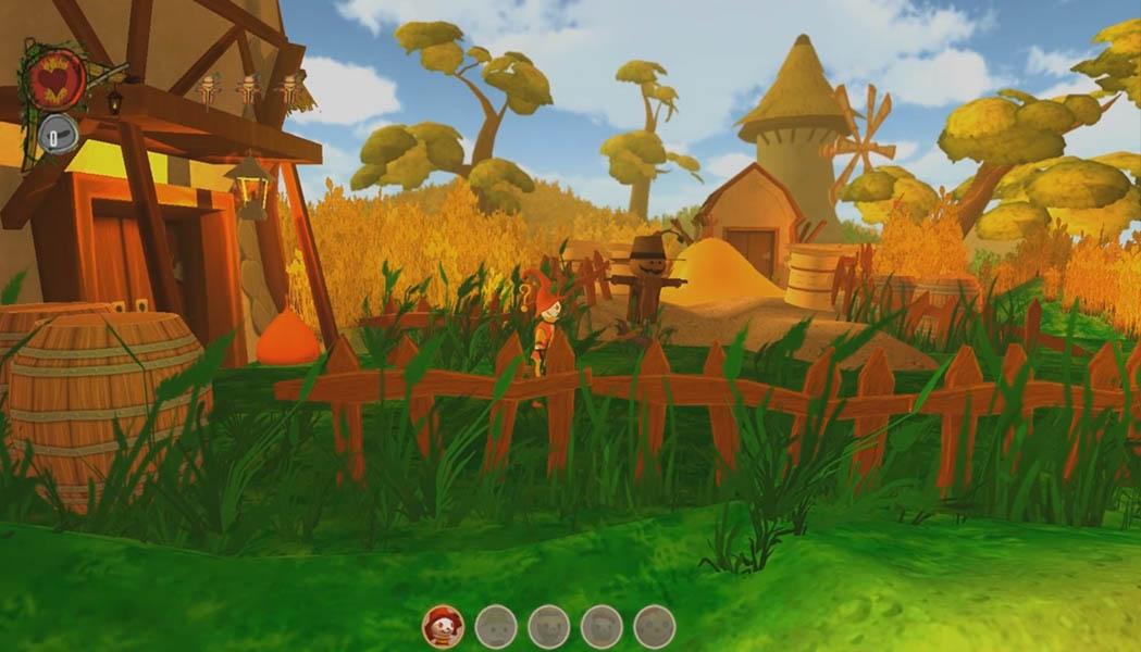 Intro cutscene: crows gather over the fields